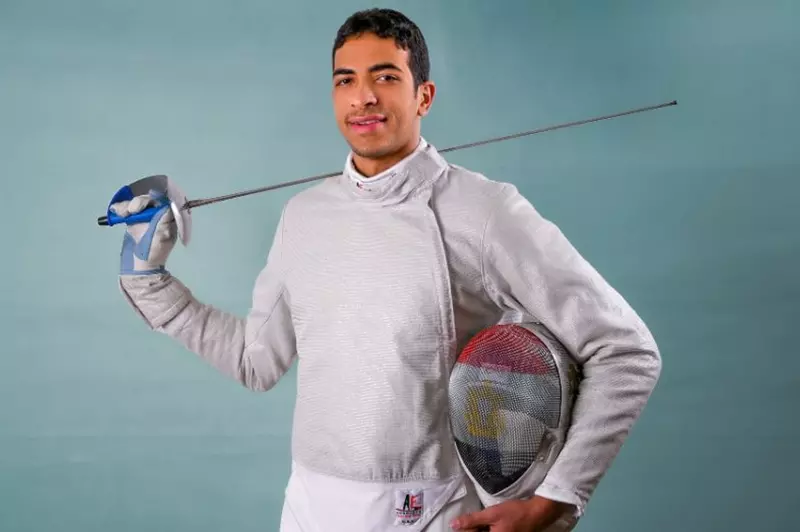 أحمد هشام لاعب منتخب مصر للسلاح
